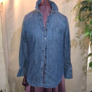 Lands End womens denim shirt